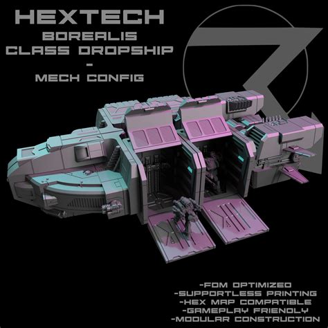 battletech dropship 3d print files.